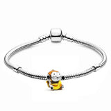 Hebeier Enameled Monkey S925 Silver Charm Pendant for Jewelry DIY