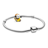 Hebeier Enameled Monkey S925 Silver Charm Pendant for Jewelry DIY