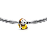 Hebeier Enameled Monkey S925 Silver Charm Pendant for Jewelry DIY