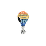 Hebeier Rainbow Hot Air Balloon S925 Sterling Silver Charm Bead Pendant