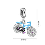 Hebeier Bike Sterling Silver Charm Pendant Beads for Bracelet Necklace