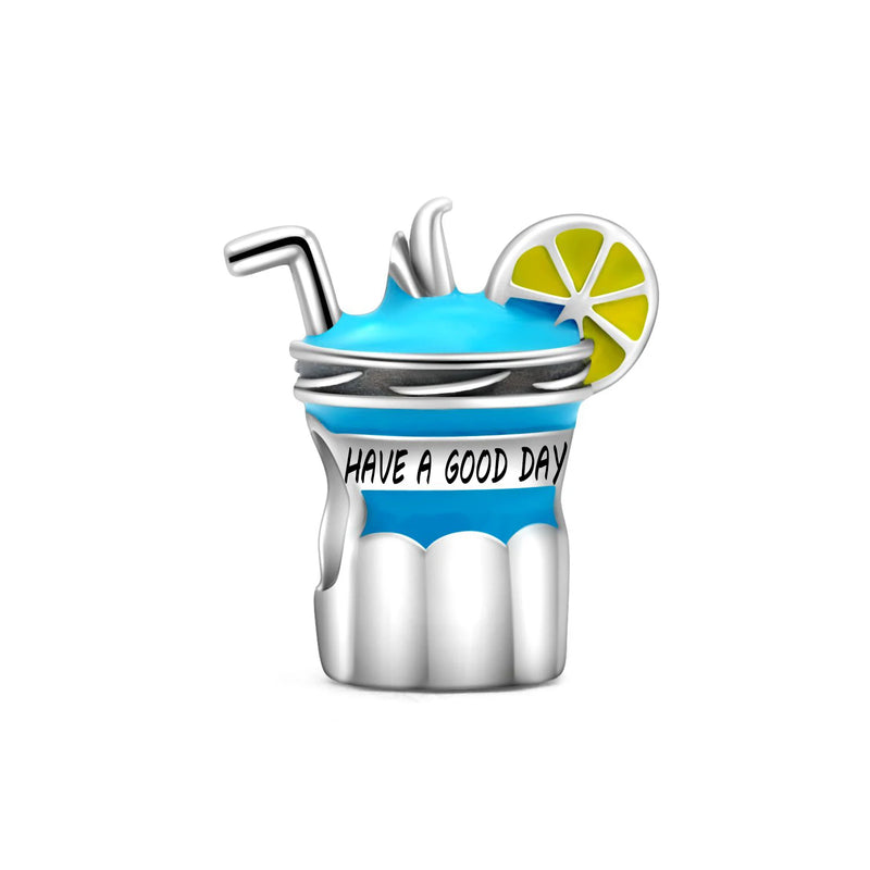 Hebeier Vanilla Lemon Cup S925 Sterling Silver Charm Pendant Beads