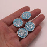 Hebrew Jewish Charm Set of 4 - Protection Amulet Hamsa Star of David Evil Eye