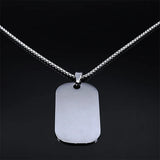 Hebrew Scripture Mezuzah Pendant Necklace Stainless Steel Jewish Amulet Chain