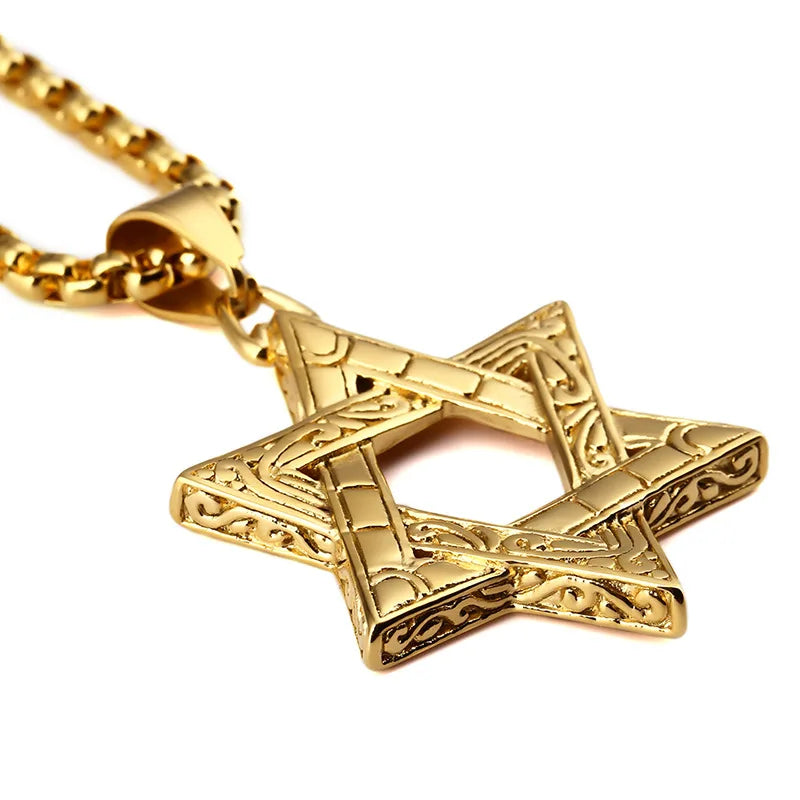 Hebrew Shema Star of David Necklace Chain