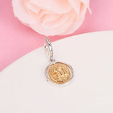 Hedwig Spinning Dangle Charm Halloween Crystals Beads 925 Silver DIY Beads