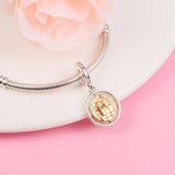 Hedwig Spinning Dangle Charm Halloween Crystals Beads 925 Silver DIY Beads