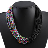 Heeda Exaggeration Multilayer Beads Necklace for Women