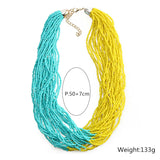 Heeda Exaggeration Multilayer Beads Necklace for Women