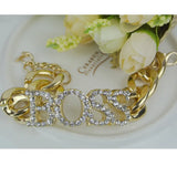 Heeda Bracelets for Women Steampunk Alloy Letter Bangle Kpop