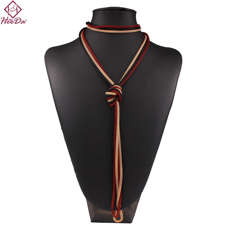Heeda Kpop Big Name Long Layers Alloy Necklace