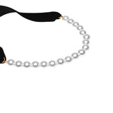 Heeda Kpop Vintage Bowknot Pearl Velvet Belt Necklace Women Joker