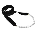Heeda Kpop Vintage Bowknot Pearl Velvet Belt Necklace Women Joker