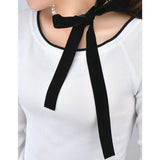 Heeda Kpop Vintage Bowknot Pearl Velvet Belt Necklace Women Joker
