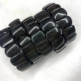 Hei Shi Stone Beads Bracelet Gemstone Bangle
