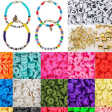 Heishi Clay Beads Flat Round Polymer Clay Loose Spacer Beads