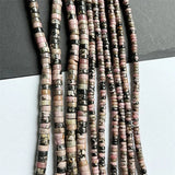 Heishi Undyed Argentina Rhodochrosite Gemstone Beads for Jewelry Making