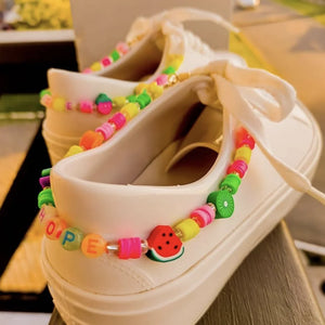 Heisi Bead Shoelace Customizable Shoe Charm Chain for Laces