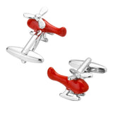 Helicopter Red En Arrival High for Men Cuff links Copper Material