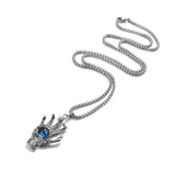 Ghost Hand Demon Eye Pendant Necklace Gothic Dark Punk Jewelry