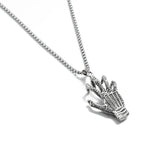 Ghost Hand Demon Eye Pendant Necklace Gothic Dark Punk Jewelry