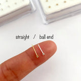 1.5mm Clear Crystal 925 Silver Nose Stud 36Pcs/Pack