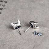 925 Sterling Silver Cat Stud Earrings for Women