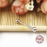 925 Sterling Silver Tongue Piercing Stud Barbells Nipple Ring Eyebrow Nail Body