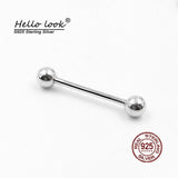 925 Sterling Silver Tongue Piercing Stud Barbells Nipple Ring Eyebrow Nail Body