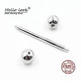 925 Sterling Silver Tongue Piercing Stud Barbells Nipple Ring Eyebrow Nail Body