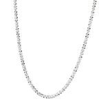 925 Silver Glitter Chain Necklace Anniversary Gift