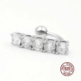 925 Sterling Silver Belly Button Rings Zircon Navel Piercing Body Jewelry