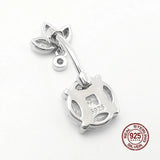 Zircon Charms Navel Piercing S925 Silver Belly Button Rings Sexy Women
