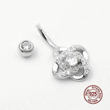 Weave Navel Piercing Silver 925 Sparkling Zircon Belly Button Rings Sexy Women