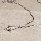 925 Silver Whale Pendant Necklace Ocean Animal Chain Necklace Women Jewelry