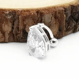 925 Silver Belly Button Ring CZ Navel Piercing Jewelry Women Summer