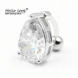 925 Silver Belly Button Ring CZ Navel Piercing Jewelry Women Summer