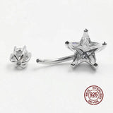 925 Silver Belly Piercing Star Zircon Navel Ring