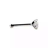 925 Sterling Silver CZ Nose Nails Clear Crystal Stud Earrings