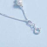 925 Silver Double Pearl Bracelet Classic Jewelry