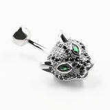 925 Sterling Silver Leopard Body Jewelry Belly Button Ring