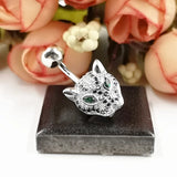 925 Sterling Silver Leopard Body Jewelry Belly Button Ring