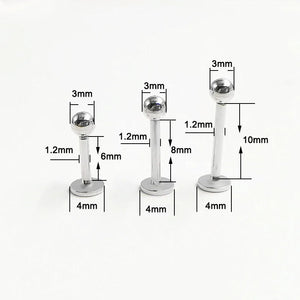 925 Silver Lip Stud Body Piercing Jewelry 3mm Ball Lip Piercing Labret Lip Ring