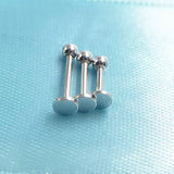 925 Silver Lip Stud Body Piercing Jewelry 3mm Ball Lip Piercing Labret Lip Ring
