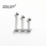 925 Silver Lip Stud Body Piercing Jewelry 3mm Ball Lip Piercing Labret Lip Ring