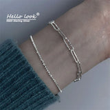 925 Silver Gypsophila Bracelet Oval Design