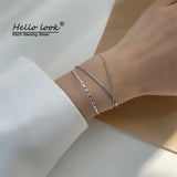 925 Sterling Silver Multi-Layer Bracelet Three-Layer Chain Unique