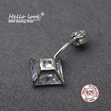 925 Silver Navel Piercing CZ Belly Button Ring Sexy Body Jewelry