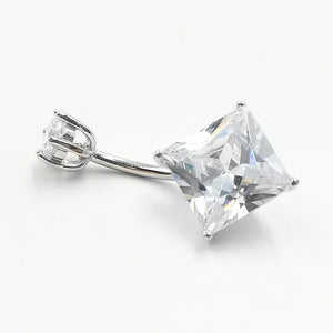 925 Silver Navel Piercing CZ Belly Button Ring Sexy Body Jewelry