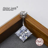 925 Silver Navel Piercing CZ Belly Button Ring Sexy Body Jewelry